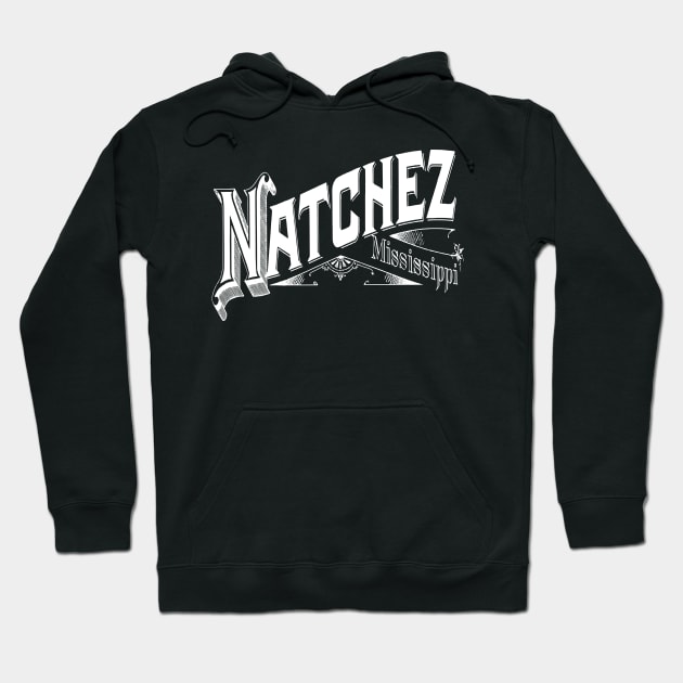 Vintage Natchez, MS Hoodie by DonDota